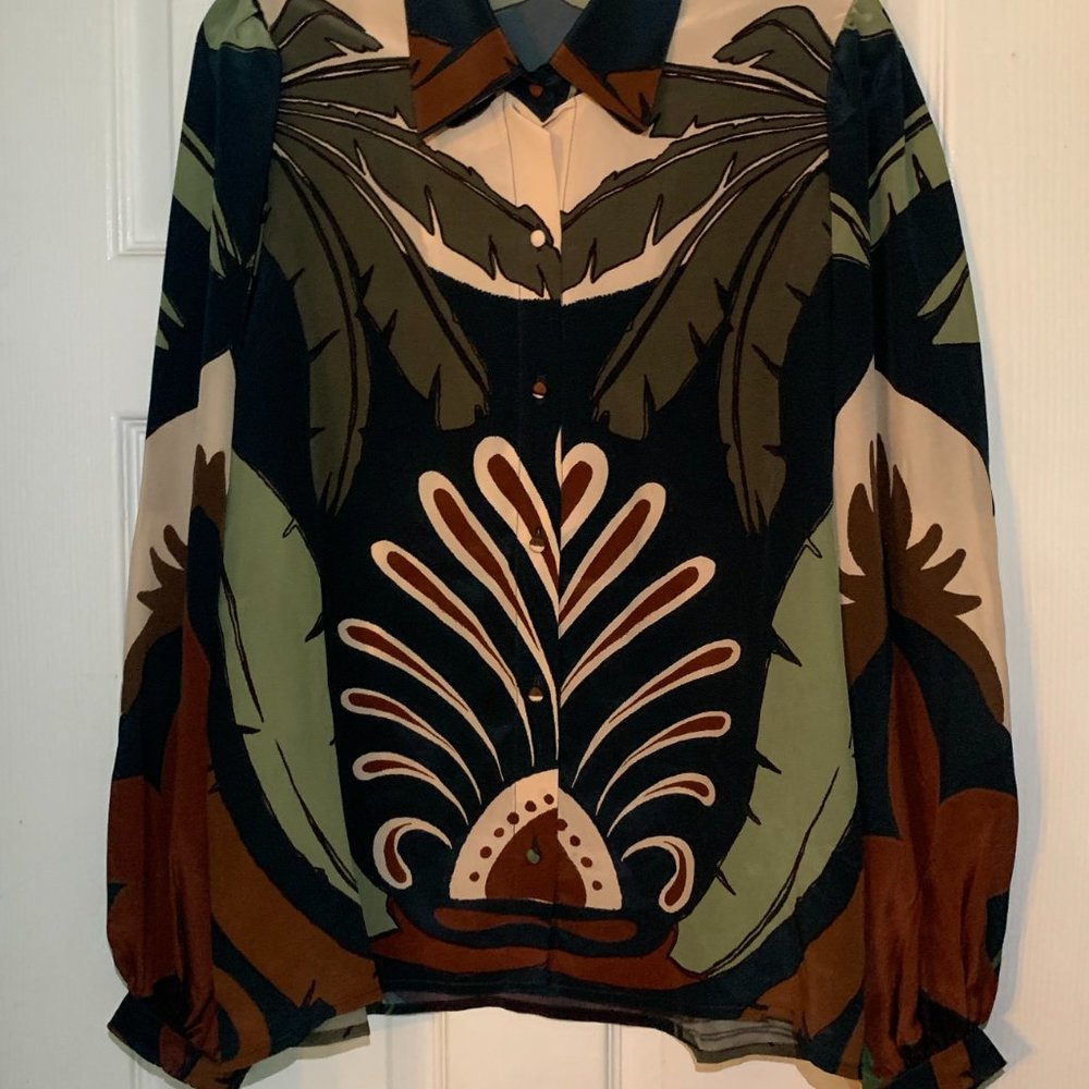 Johanna Ortiz 100% Silk Women's Top Size 8